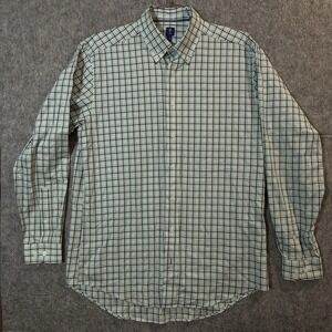FootJoy Shirt Men Size Large Plaid Long Sleeve Button Up Casual Golf